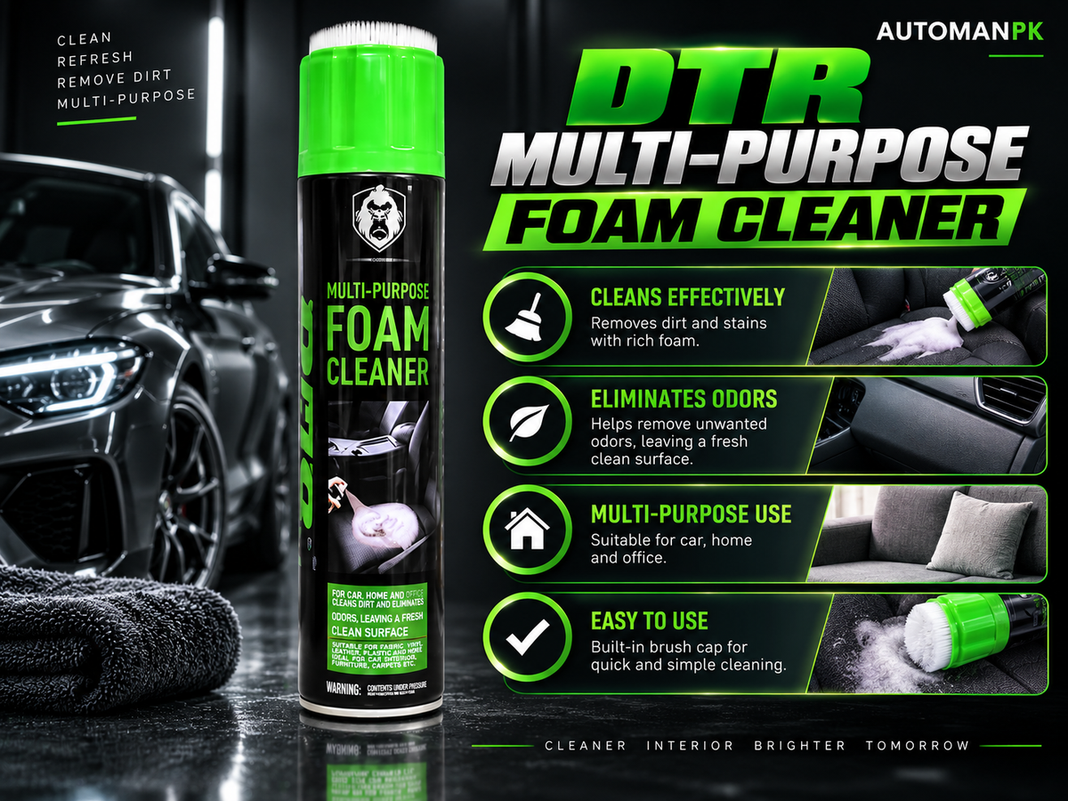 DTR Multipurpose Foam 650ml – Car Interior & Exterior Cleaner