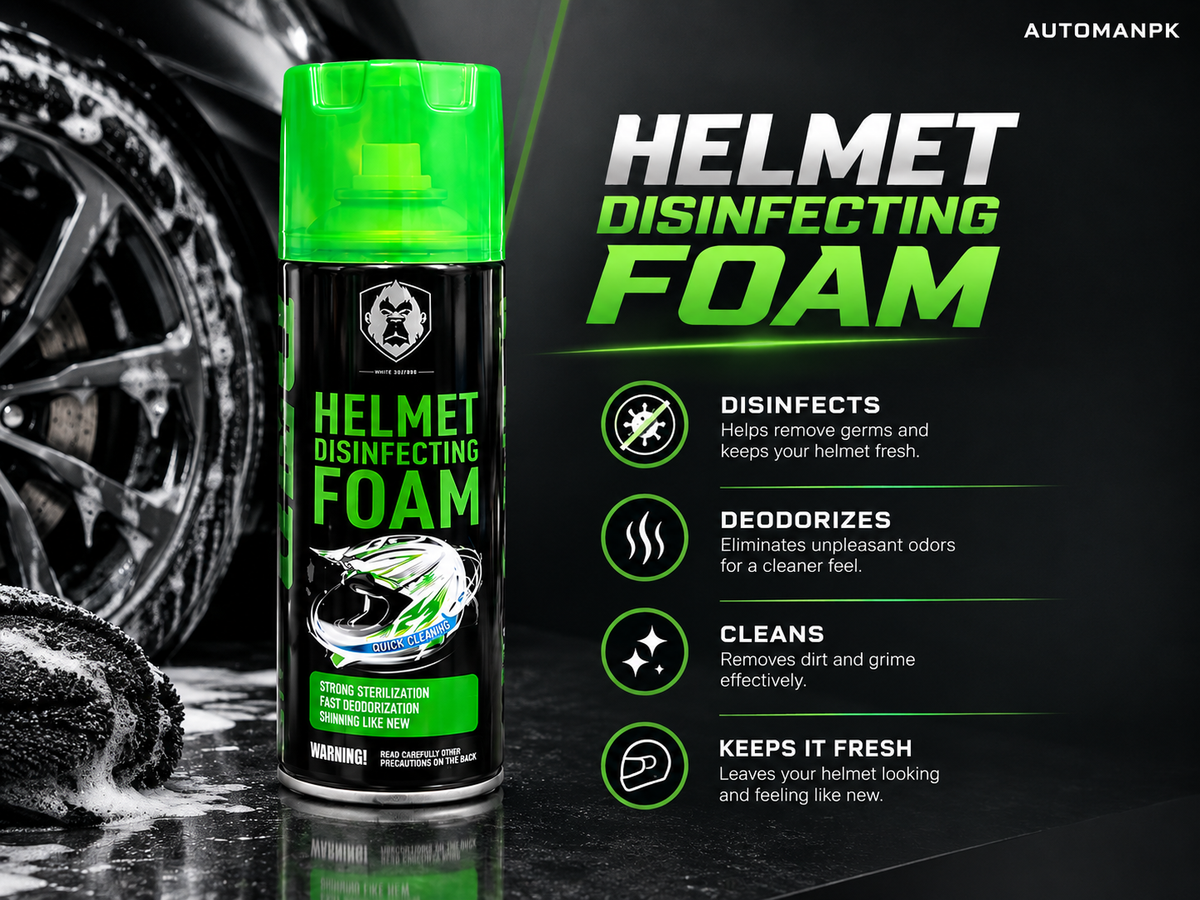 DTR Helmet Disinfecting Foam Spray 450ml – Helmet Cleaner & Odor Remover