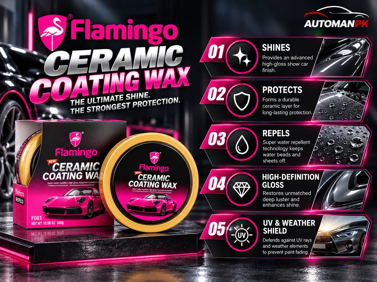 Flamingo Ceramic Coating Wax 300g – High Gloss Car Wax & Paint Protection