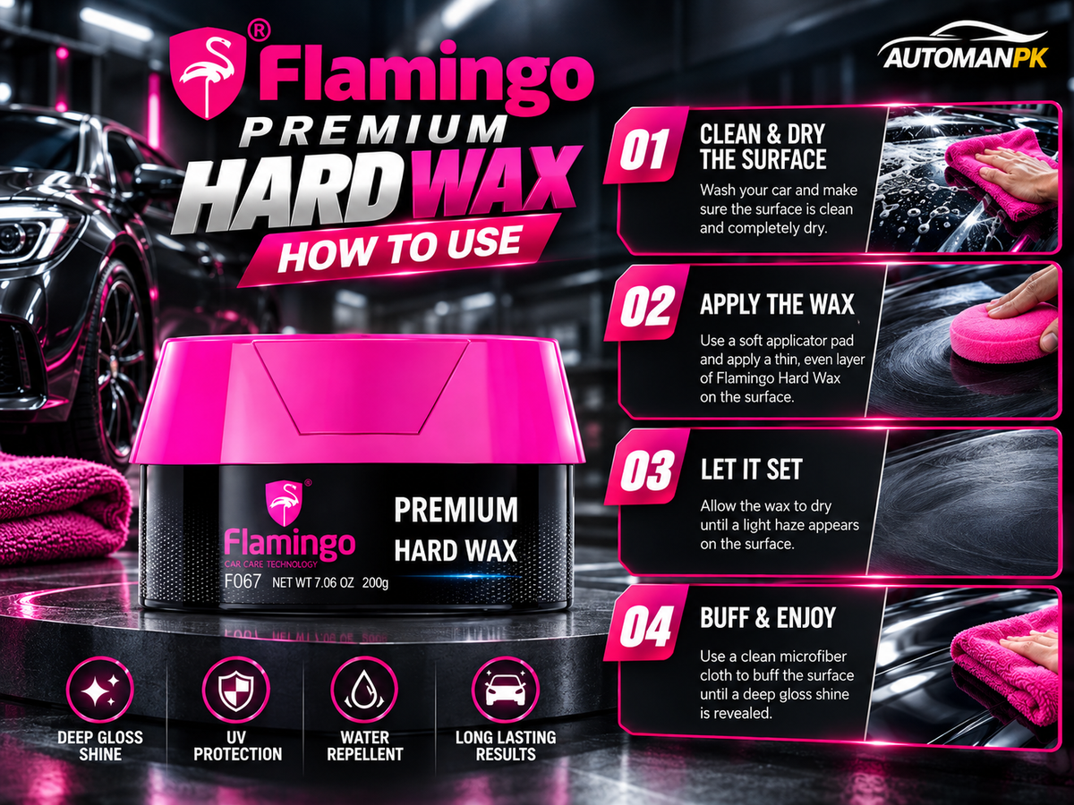 Flamingo Premium Hard Wax 200G application on car paint
