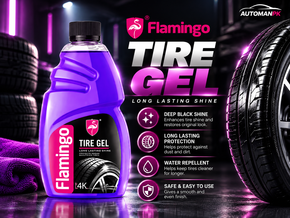 Flamingo Tire Gel 500ml tire shine and sidewall dressing