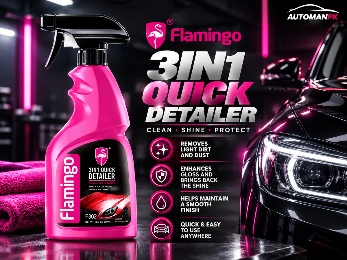 Flamingo 3 in 1 Quick Detailer 500ml car detailing spray