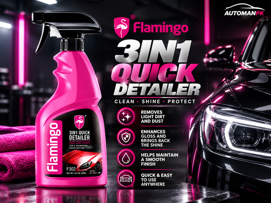 Flamingo 3 in 1 Quick Detailer 500ml car detailing spray