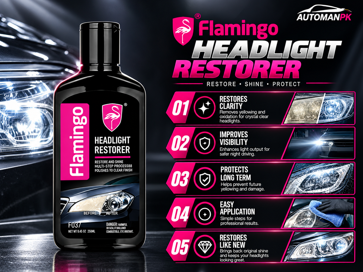 Flamingo Headlight Restorer 300ml plastic headlight restoration