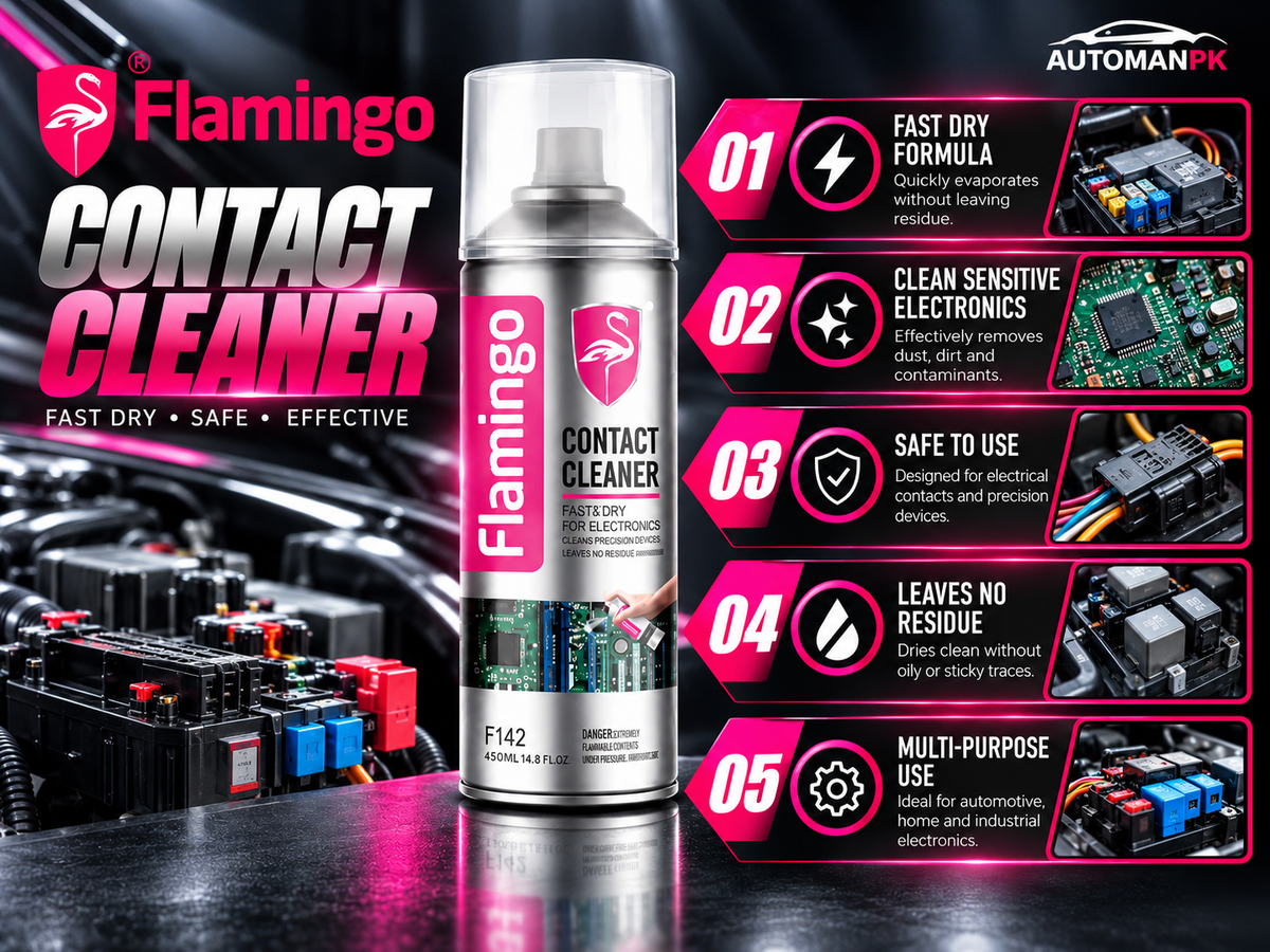 Flamingo Contact Cleaner 450ML spray for electrical connectors and terminals