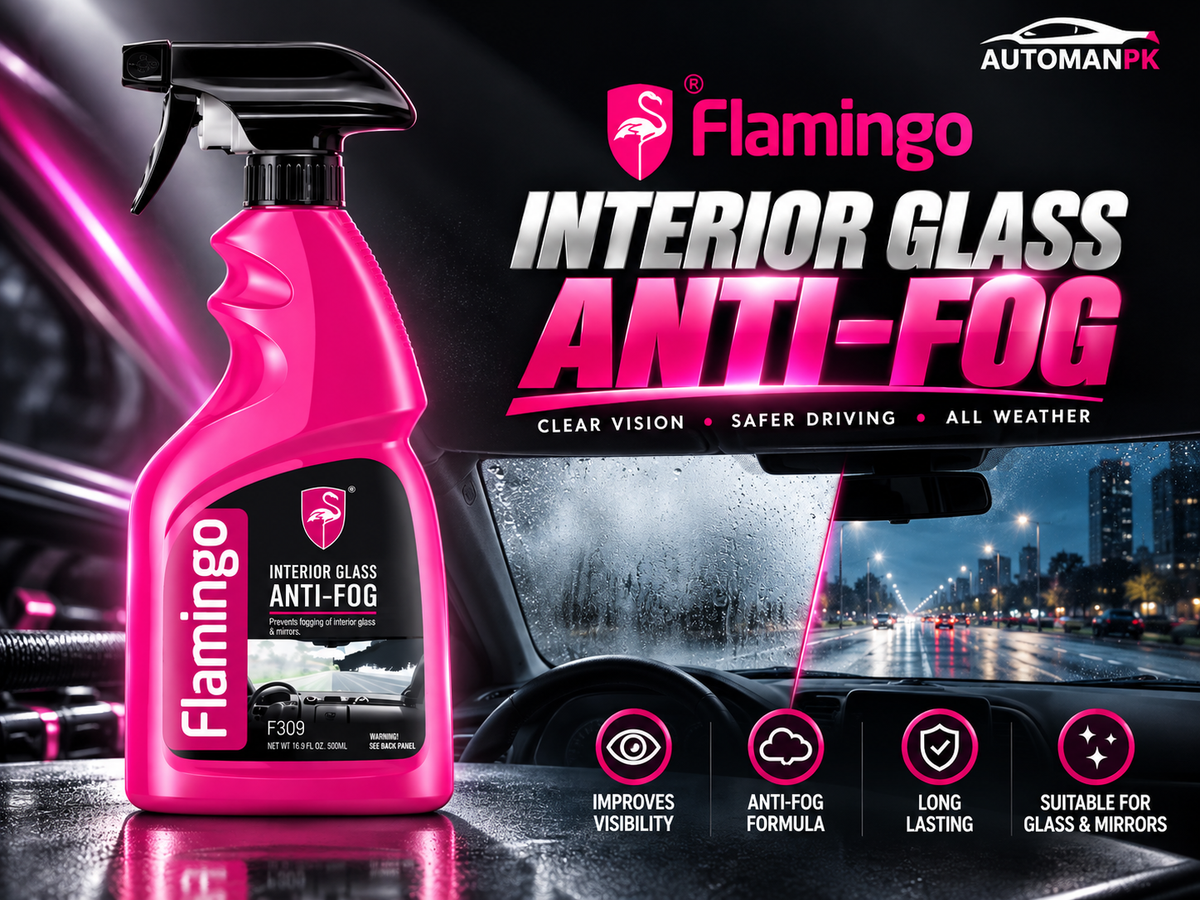 Flamingo Interior Glass Anti Fog 500ML – Car Windshield Anti-Fog | AutoManPK