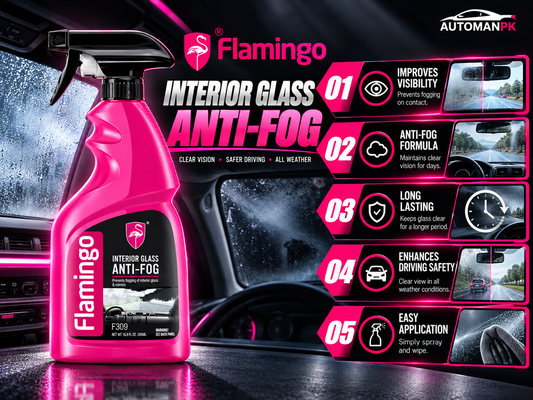 Flamingo Interior Glass Anti Fog 500ml F309 car windshield anti fog treatment
