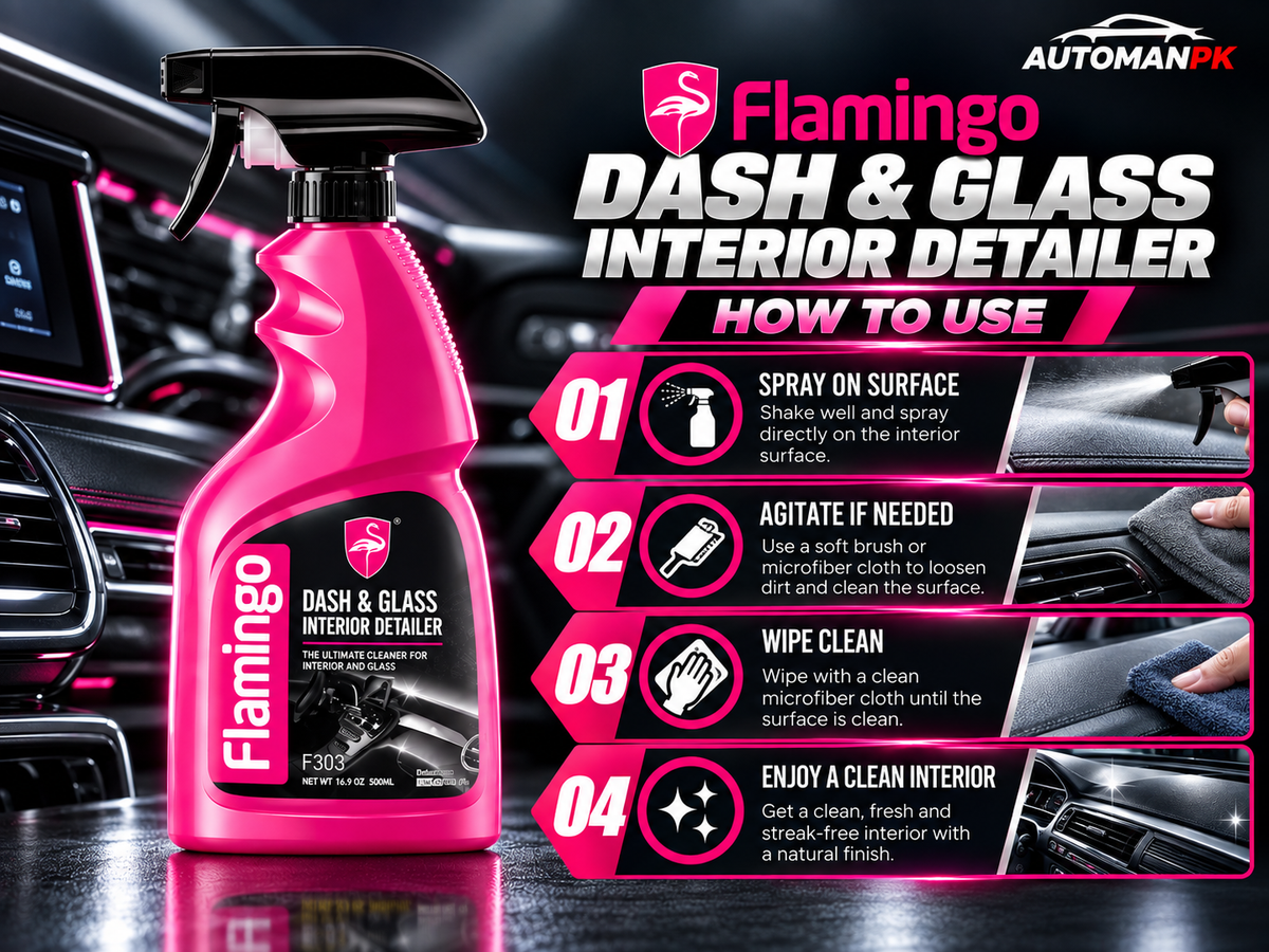 Flamingo Dash and Interior Detailer 500ml F303 car interior cleaning