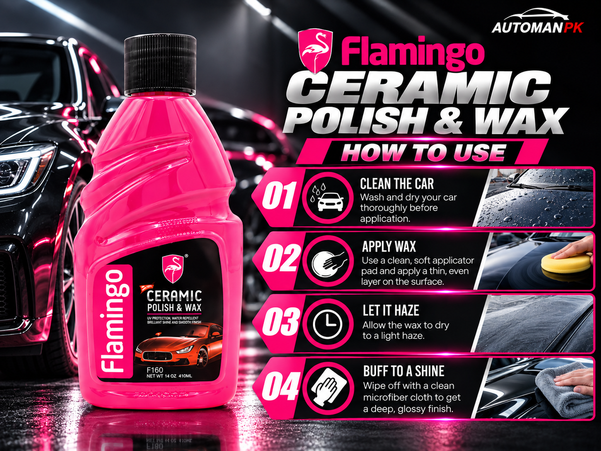 Flamingo Ceramic Wax 410ml F600 car paint application
