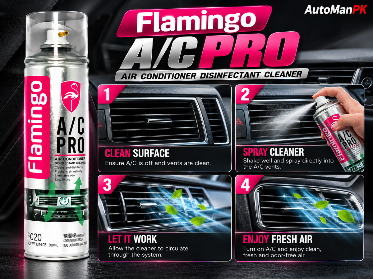 Flamingo AC Pro 500ml car AC cleaner how to use guide