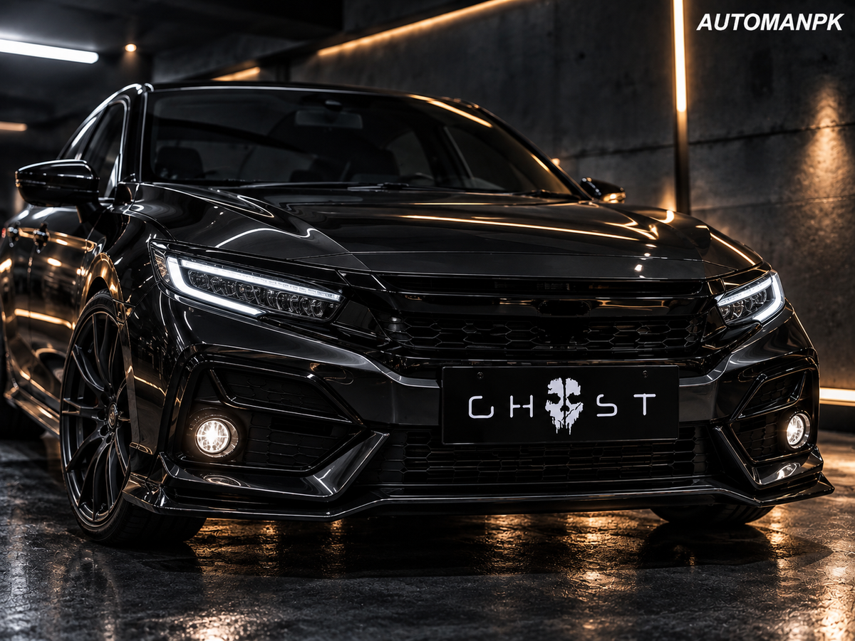 Acrylic Name Plate Ghost for Car – Custom LED Illuminated | AutoManPK