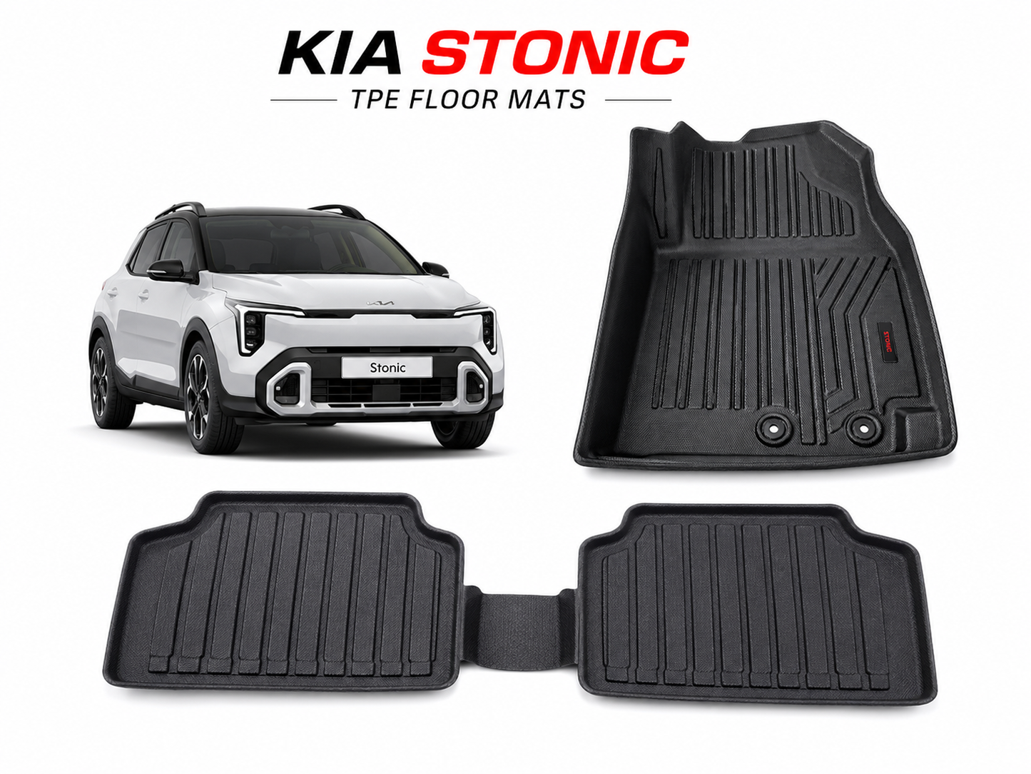 KIA Stonic EX+ 2026 TPE Floor Mats – Custom Fit | Waterproof & Anti-Slip