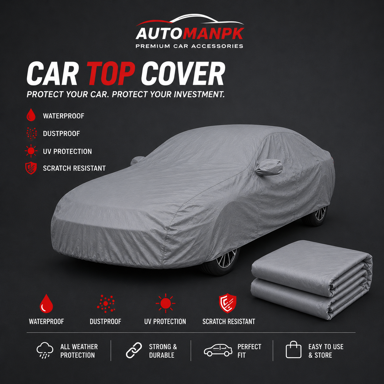 Suzuki Alto 660cc Car Cover – PVC Parachute & PVC Cotton Fabric | Waterproof | All Weather Protection