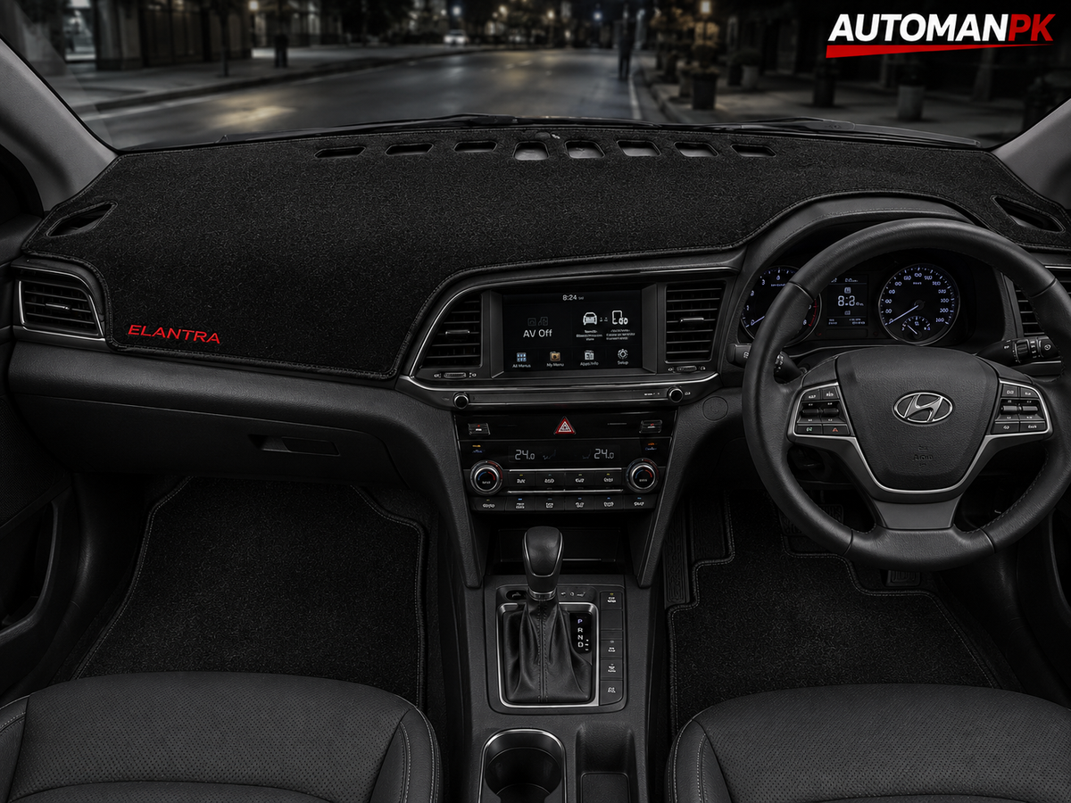 Hyundai Elantra 2021-2024 Velvet Dashboard Mat – Anti-Glare | Non-Slip | Custom Fit