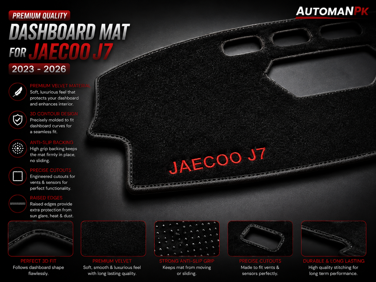 Jaecoo J7 Velvet Dashboard Mat – Anti-Glare | Non-Slip | Custom Fit