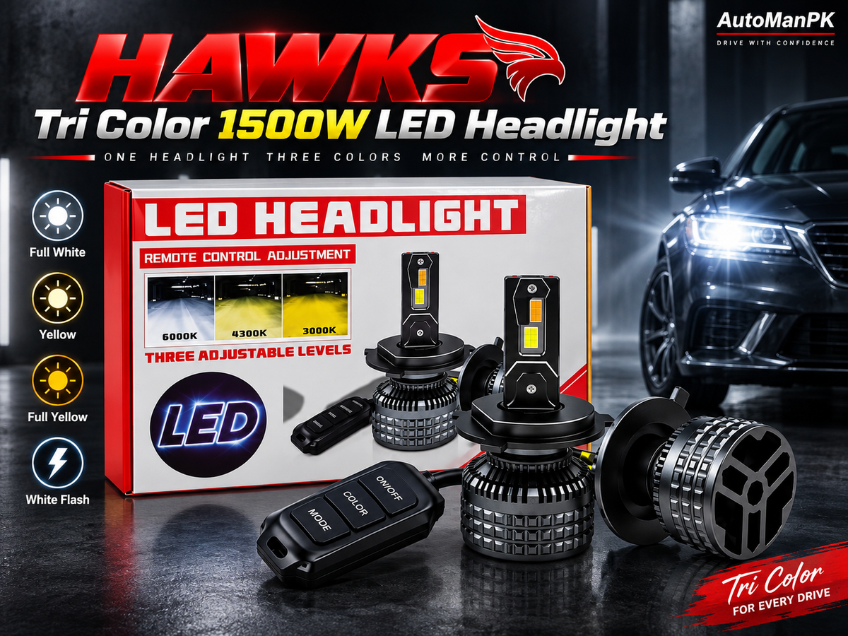 HAWKS 1500W LED Headlight Bulbs with Remote Control | H4 H11 9005/HB3 9006/HB4