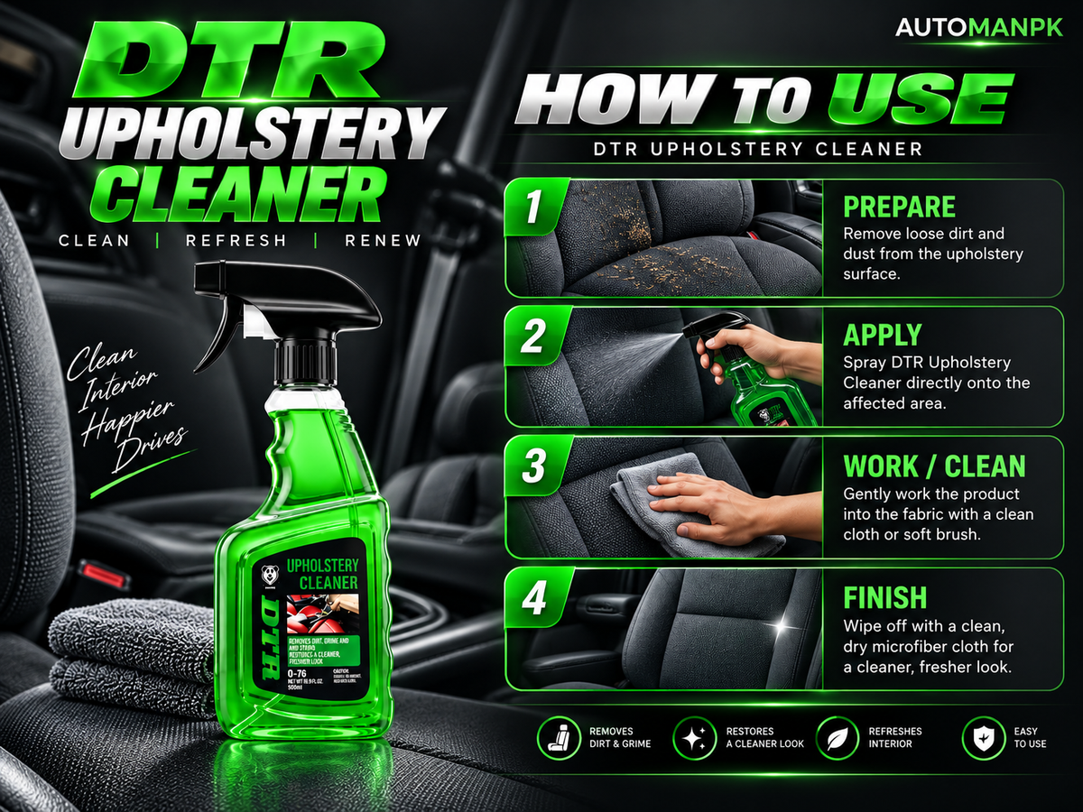 DTR Upholstery Cleaner 500ml – Car Seat & Carpet Cleaner