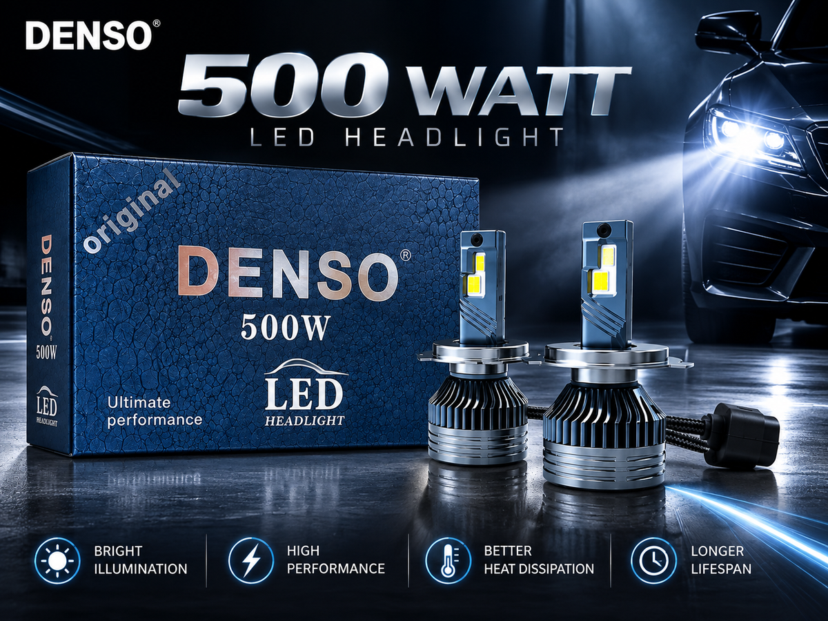 DENSO 500W LED Headlight Bulbs in Pakistan | H4, H11, 9005/HB3, 9006/HB4 LED Conversion Kit