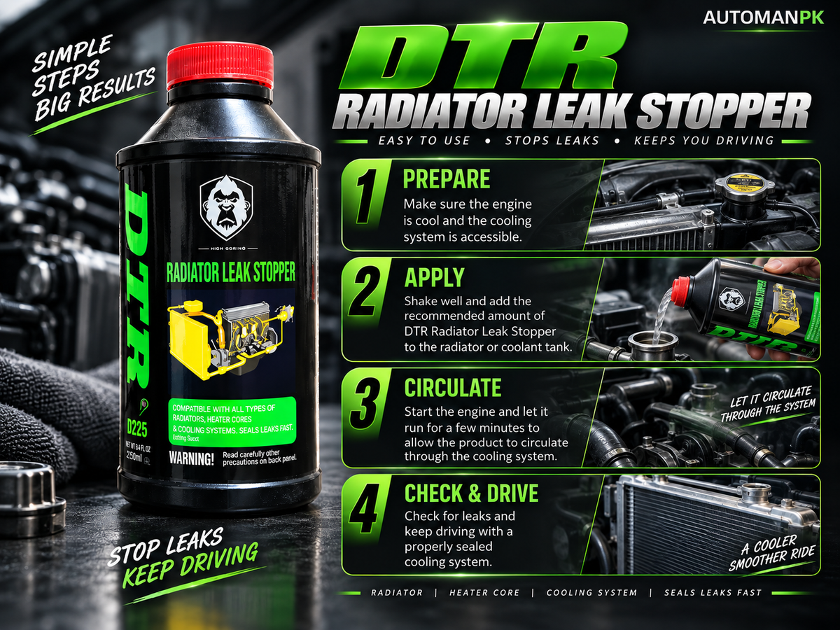 DTR Radiator Leak Stopper 354ml – Car Radiator & Cooling System Sealant