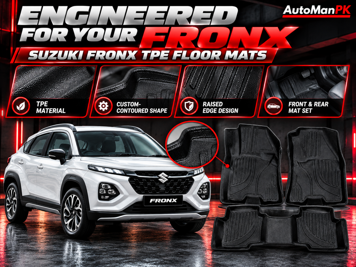 Suzuki Fronx TPE floor mats features custom-contoured shape and raised edges