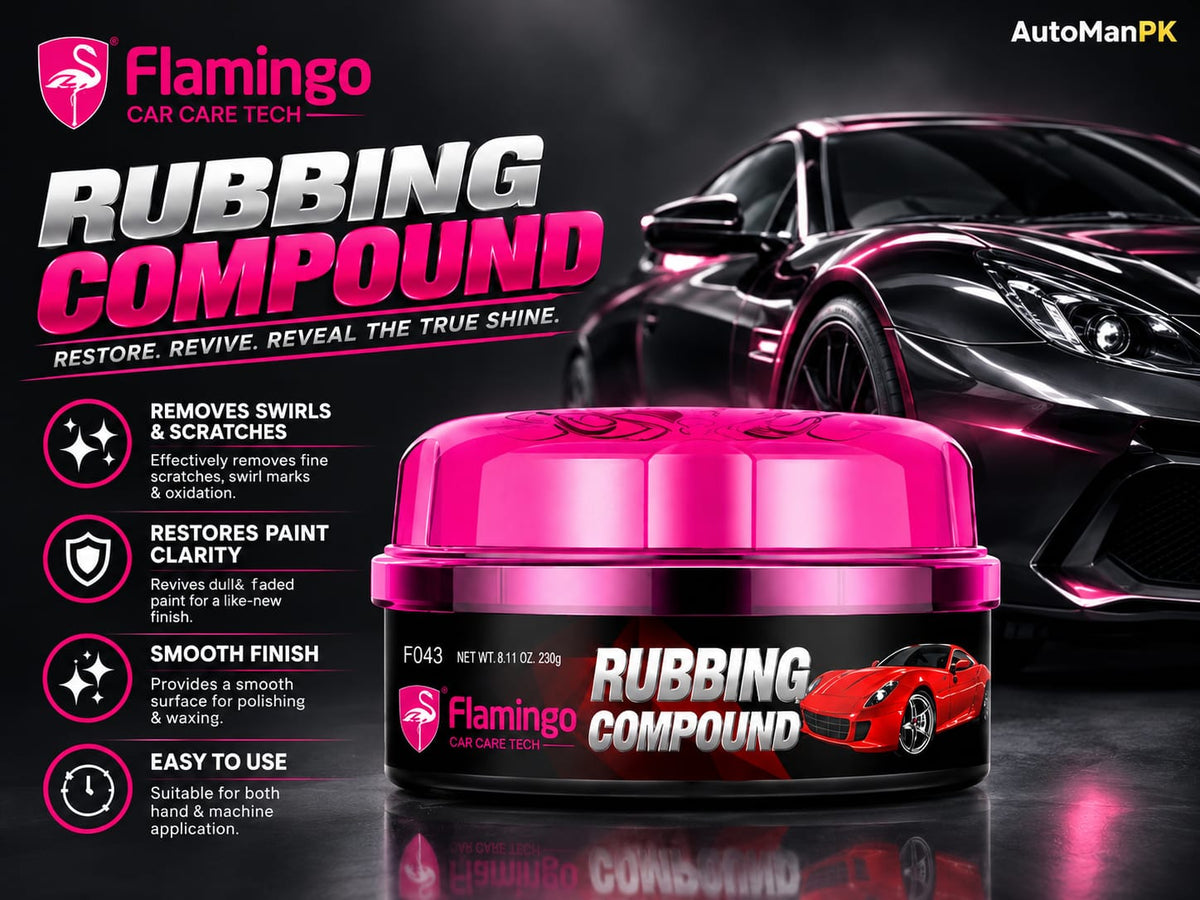 Flamingo Car Rubbing Compound 230G for automotive paint care