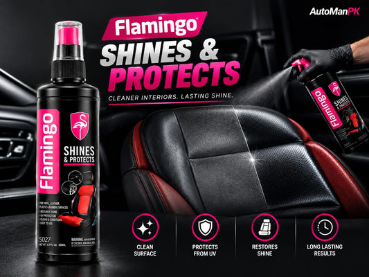 Flamingo Shines and Protects 295ml F027 car interior protectant