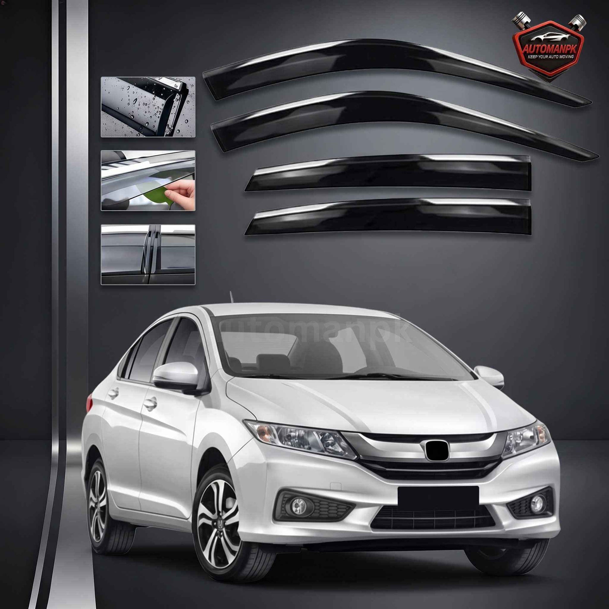 Honda City 2022-2026 – Chrome Air Press Sun Visor | AutoManPK