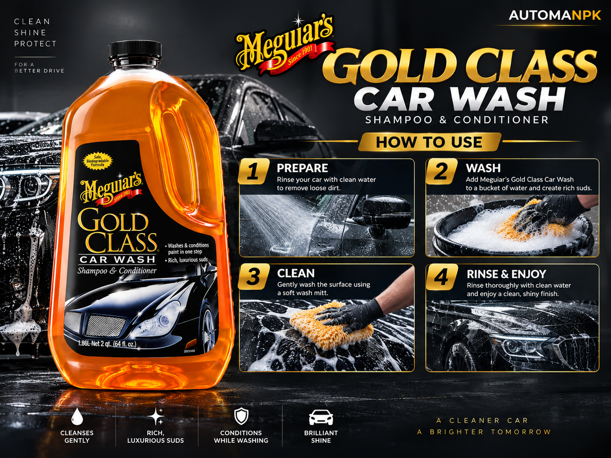 Meguiar’s Gold Class Car Shampoo G7101 1.89L | Premium Car Wash Shampoo