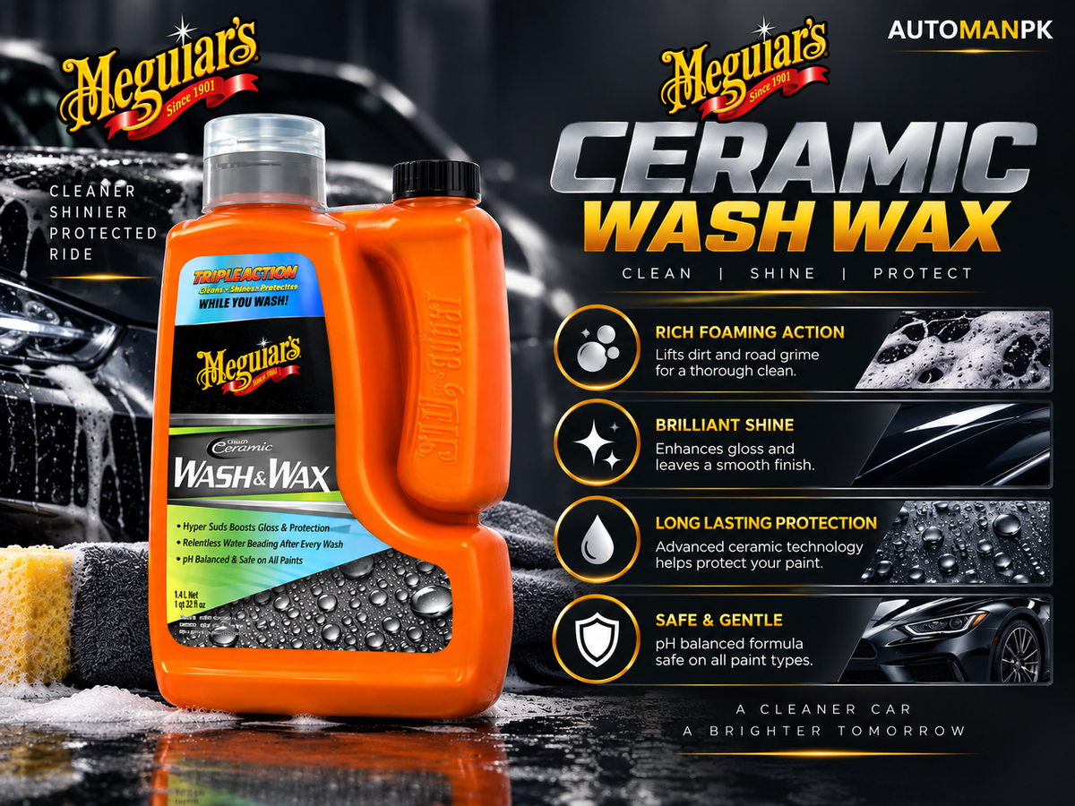 Meguiar’s Hybrid Ceramic Wash & Wax G240748 | Ceramic Car Shampoo & Paint Protection