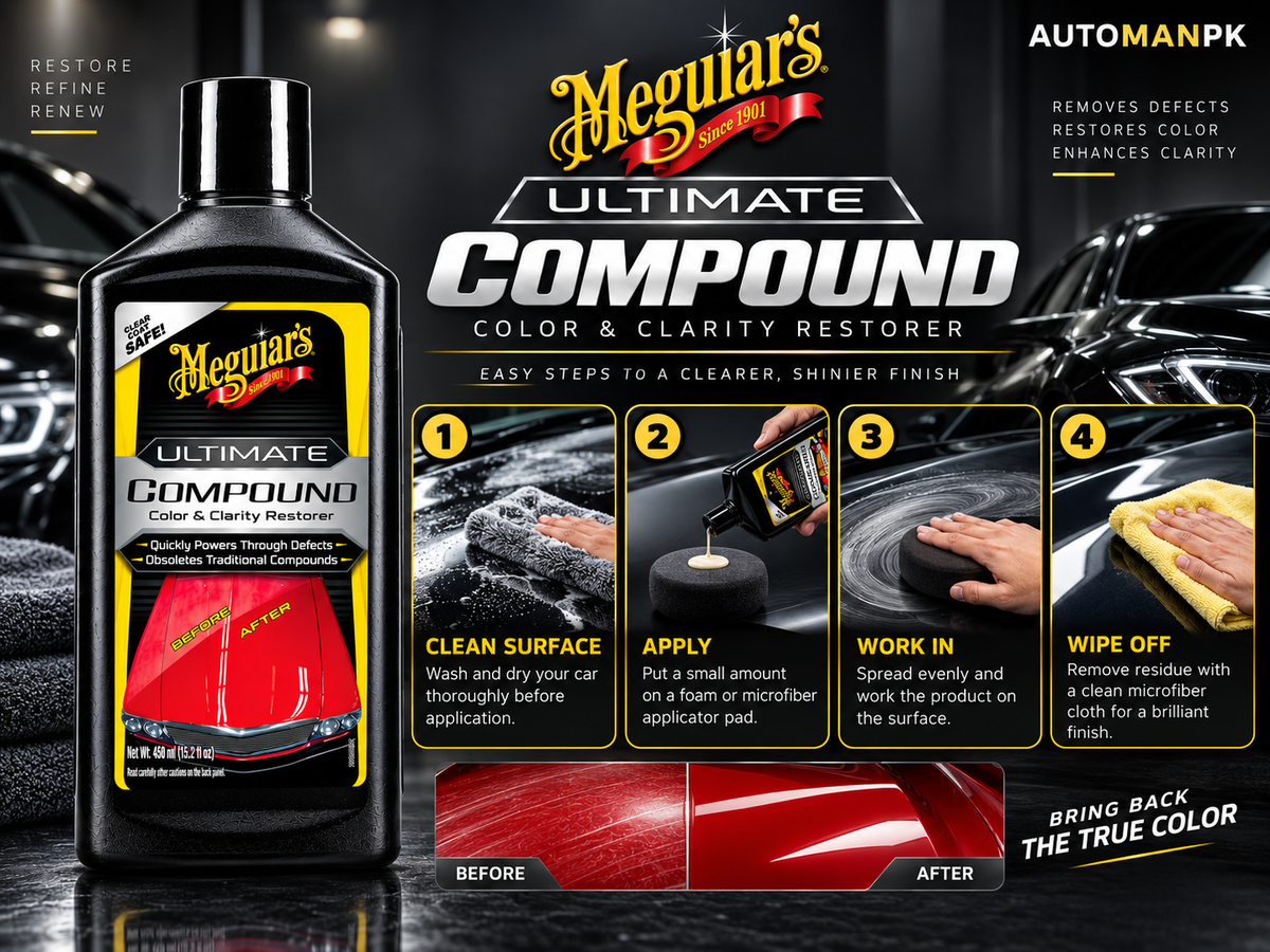 Meguiar’s Gold Class Rich Leather Cleaner & Conditioner G17916 473ml | Premium Leather Care