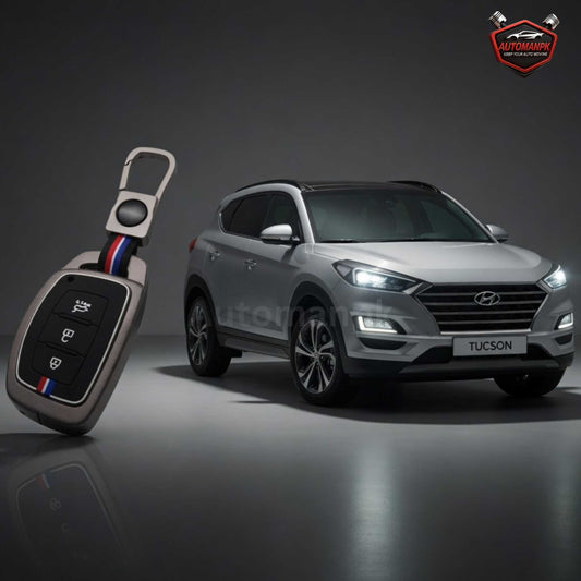 Premium Metal Zinc Key Cover for Hyundai Tucson 2020-2023 – Stylish & Durable | AutoManPK