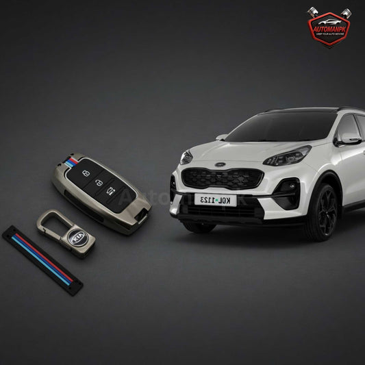 Premium Metal Zinc Key Cover for Kia Sportage 2015-2024 – AutoManPK