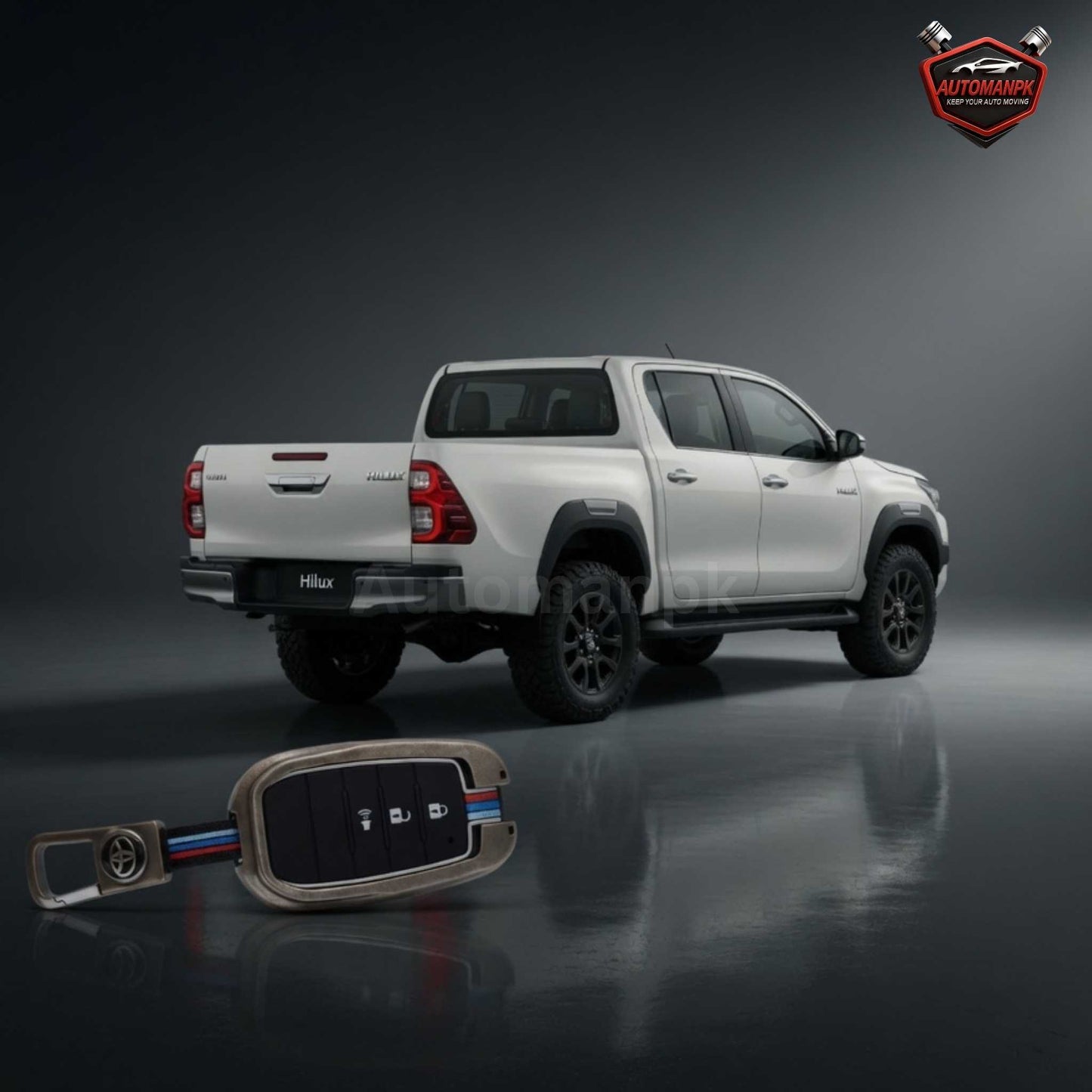 Premium Metal Zinc Key Cover for Toyota Revo 2016-2024 – Durable & Stylish | AutoManPK
