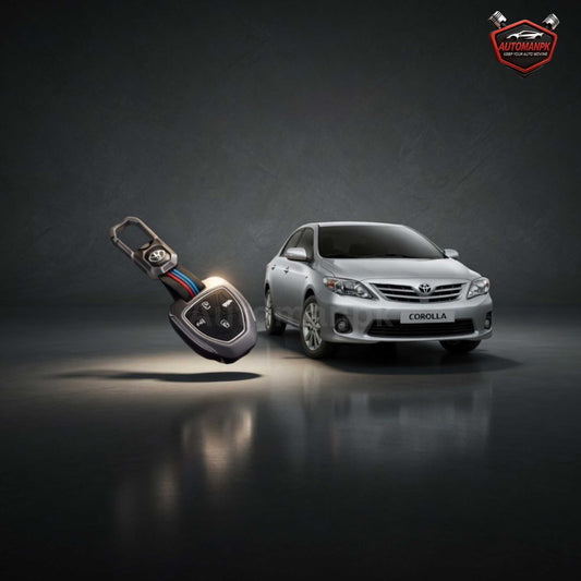 Premium Metal Zinc Key Cover for Toyota Corolla 2008-2014 – Durable & Stylish | AutoManPK