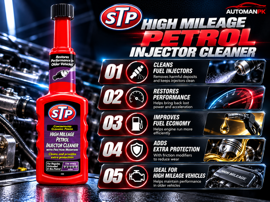 STP High Mileage Petrol Injector Cleaner 200ml