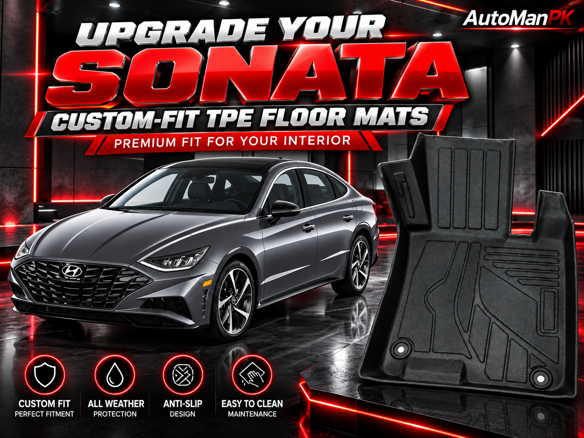 Hyundai Sonata custom-fit TPE floor mats premium sedan interior protection
