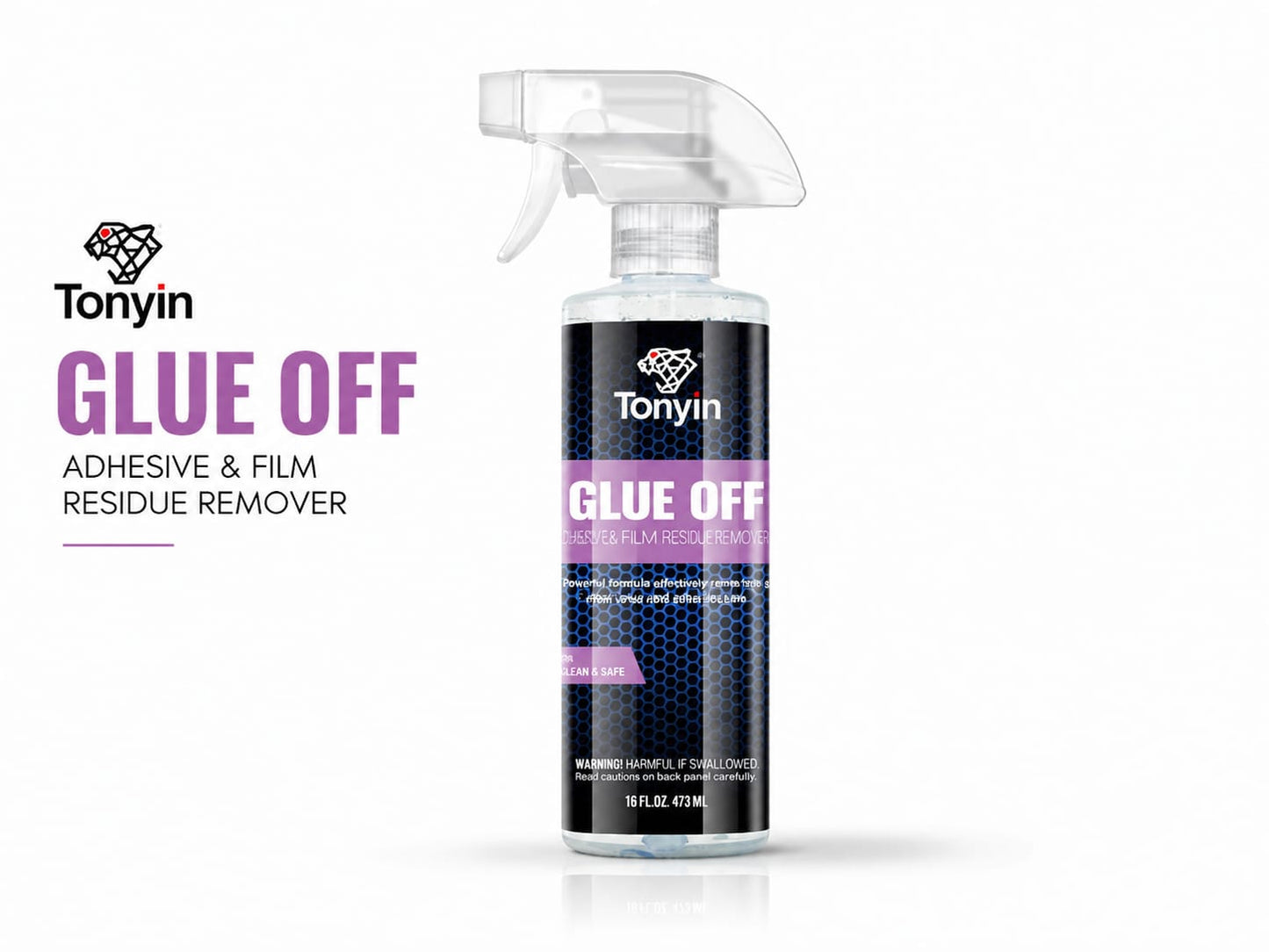 Tonyin Glue Off 473ml – Car Adhesive & Sticker Remover | Safe on Paint, Plastic & Glass