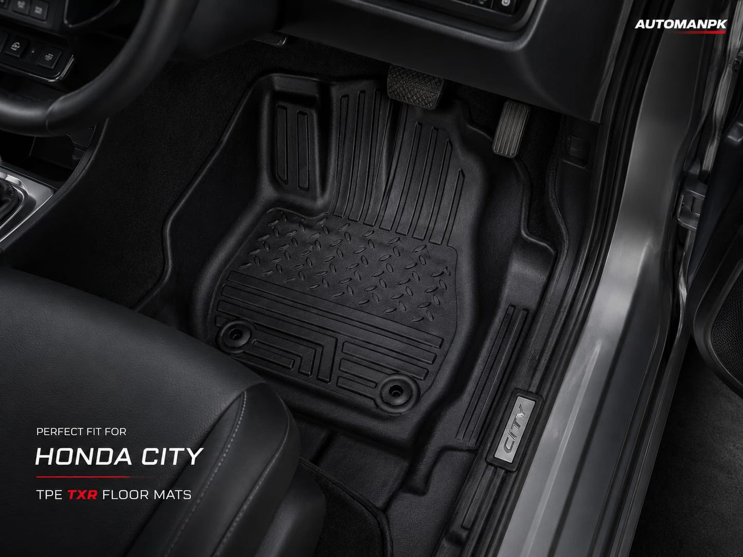 Honda Civic 2022-2026 TXR TPE Floor Mats – Waterproof | Anti-Slip | Custom Fit