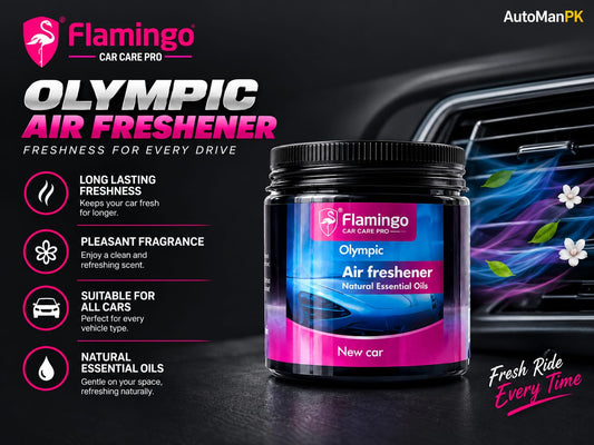 Flamingo New Car Air Freshener fresh leather-inspired car perfume