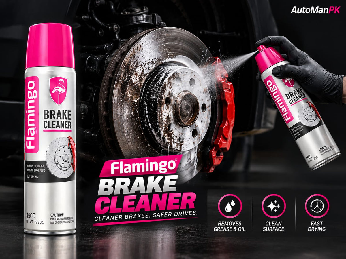 Flamingo Brake Cleaner 450ml – Brake Dust, Oil & Grease Remover