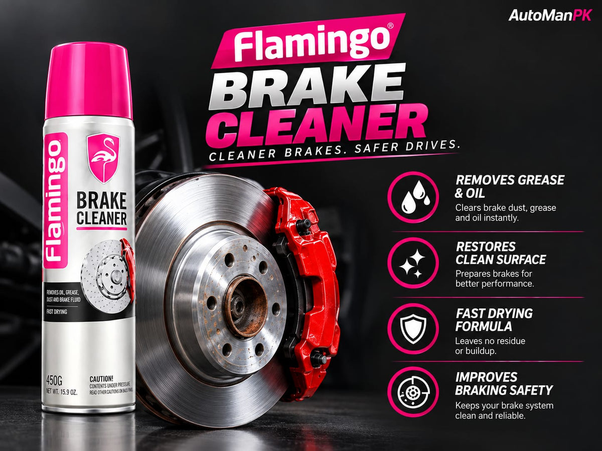 Flamingo Brake Cleaner 450ml – Brake Dust, Oil & Grease Remover