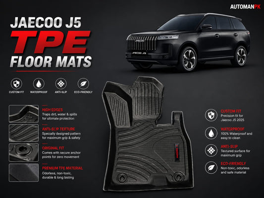 Jaecoo J5  TPE Floor Mats – Custom Fit Waterproof Car Mats (3-Piece Set)
