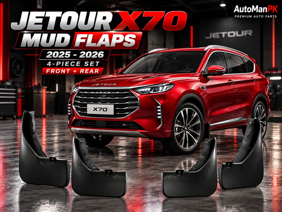 Jetour X70 Plus mud flaps 2025-2026 4 piece set front rear hero