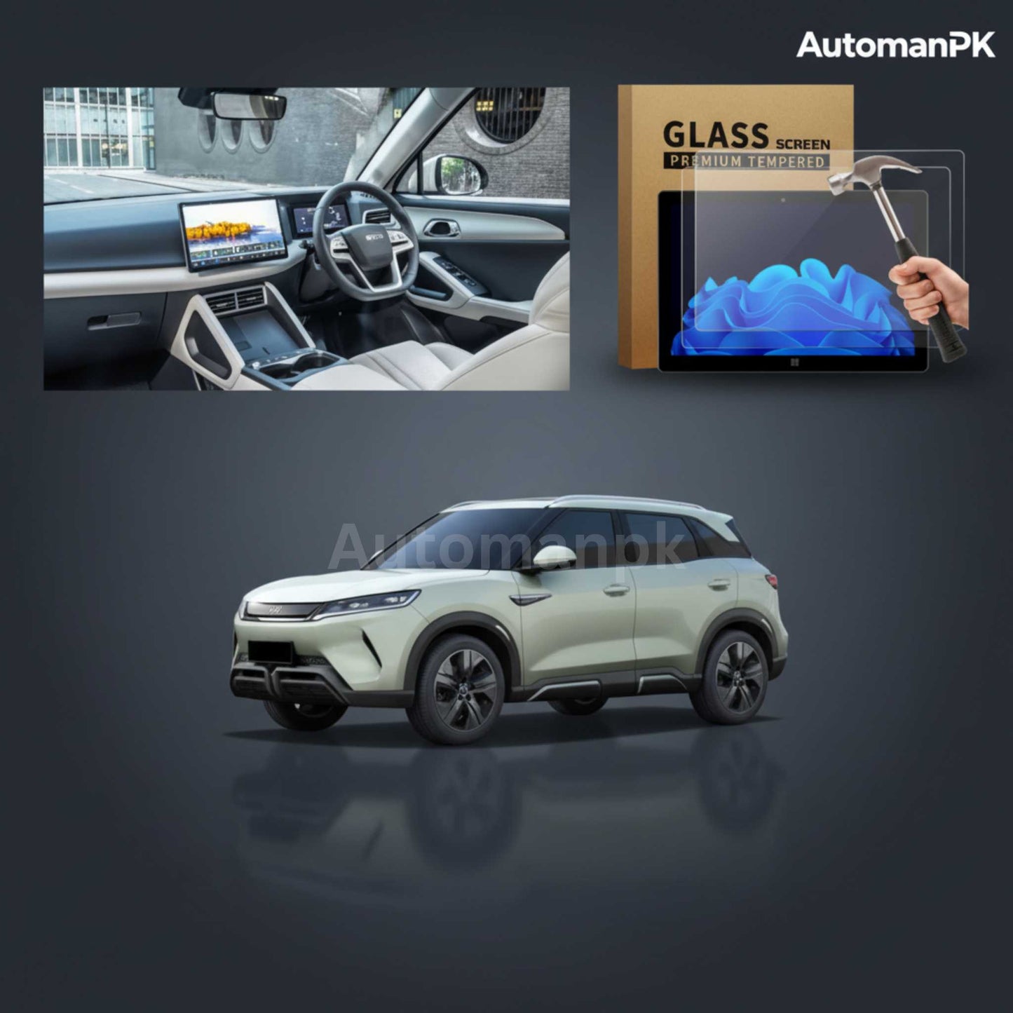 BYD Atto 2 Infotainment Screen Tempered Glass Protector – Premium Screen Guard