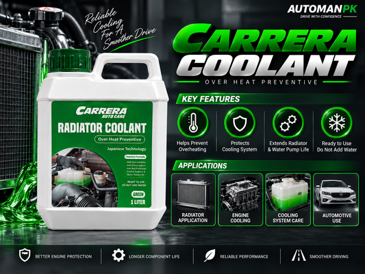 Carrera Green Coolant 1L and 4L radiator coolant in Pakistan