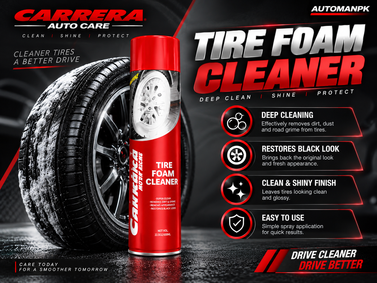 Carrera Tire Foam Cleaner 650ml car tyre cleaning product