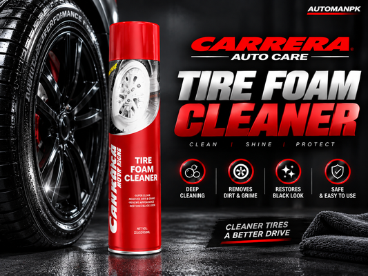 Carrera Tire Foam Cleaner 650ml tyre cleaning foam in Pakistan