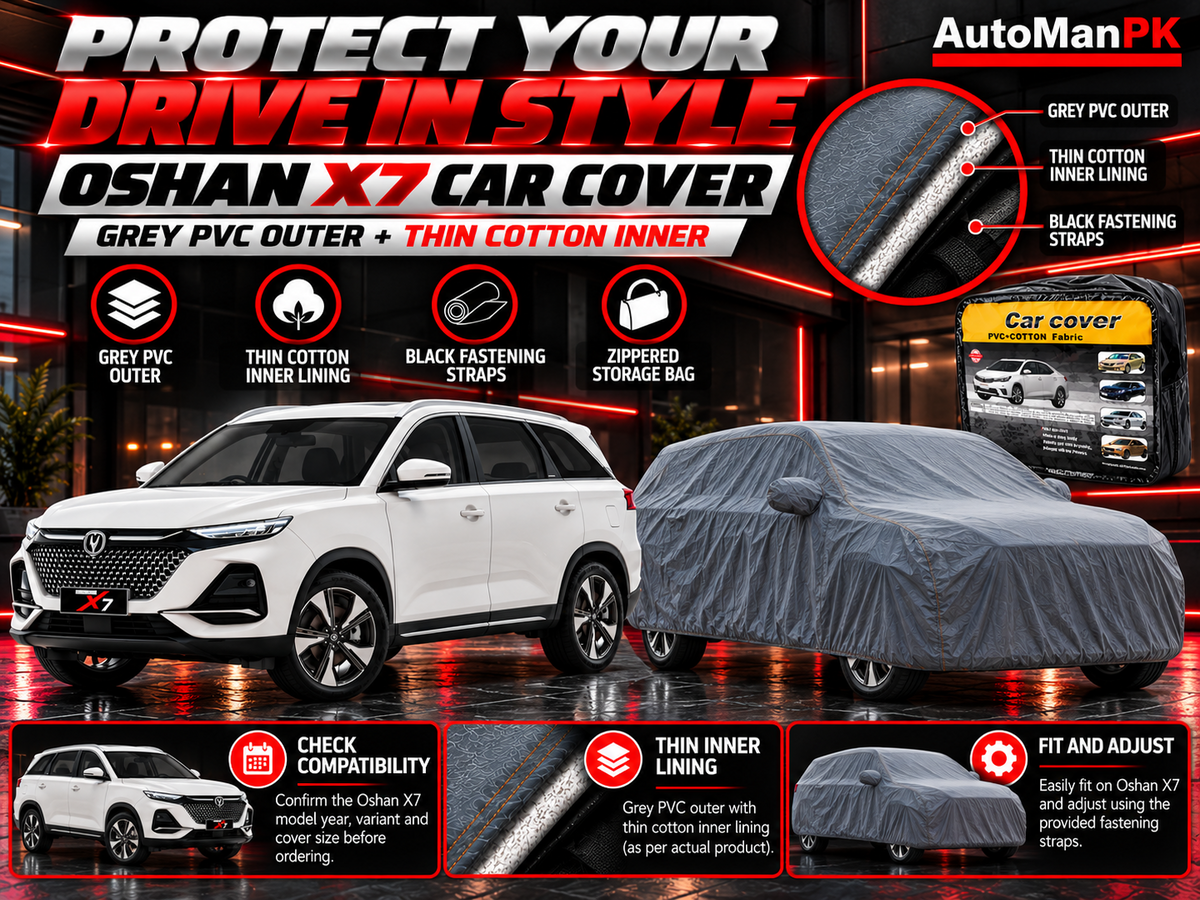 Changan Oshan X7 2021–2026 car cover with grey PVC outer material and thin cotton inner lining