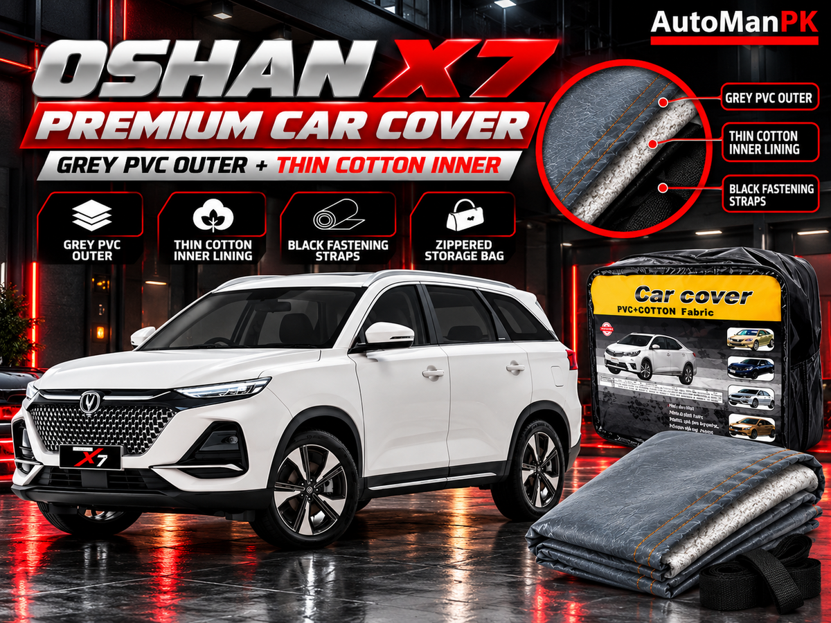 Folded grey PVC outer and thin cotton inner lining car cover for Changan Oshan X7 2021–2026