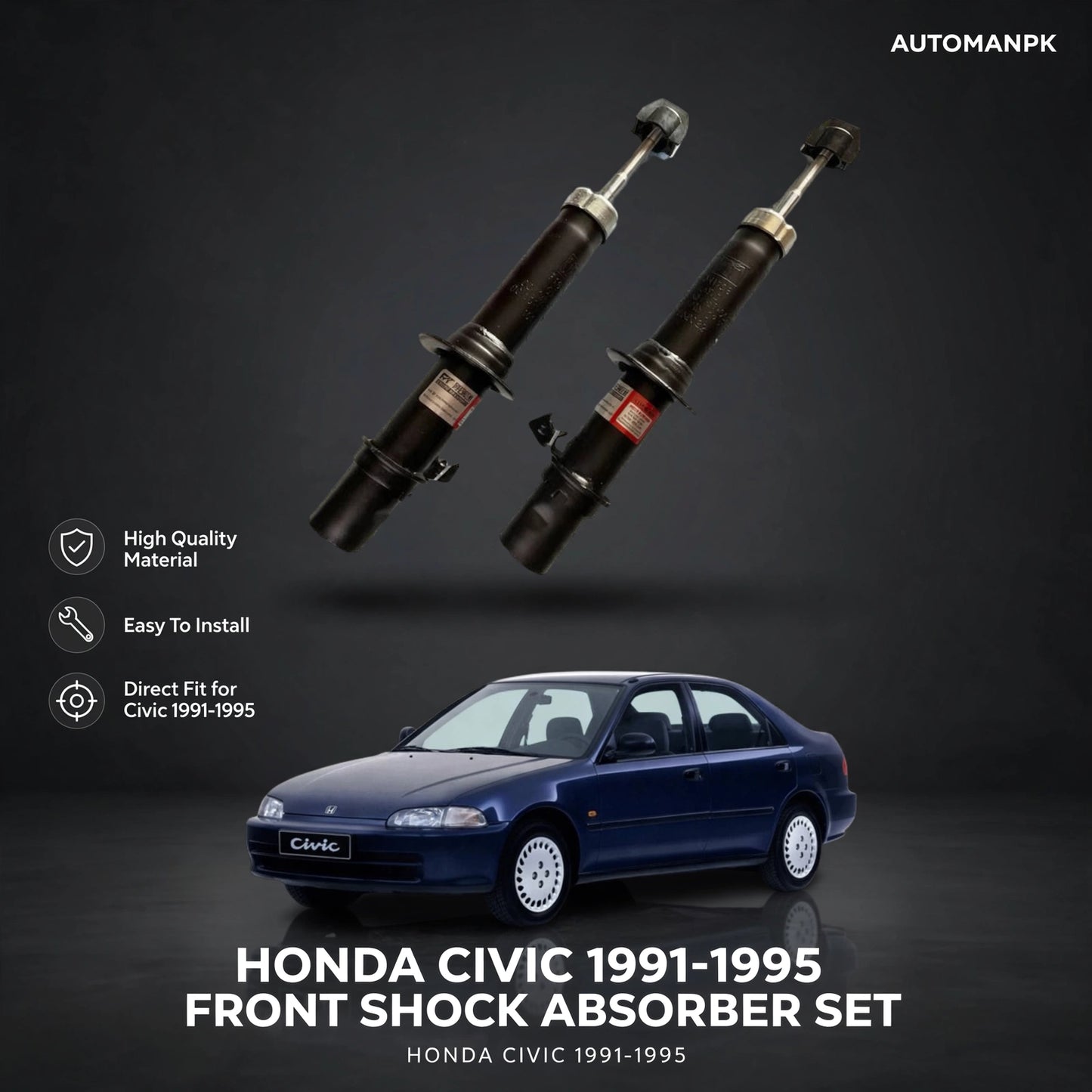 Honda Civic Genuine Thai Shock Absorber Front & Rear (1991–1995)